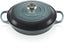 Signature 21180263602430 Enamelled Cast Iron Shallow Casserole Dish With Lid, 26 cm, 2.2 Litres, Ocean