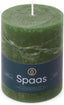 Spaas Rustic Pillar Candle 80/110 mm 65h, Dark Green