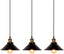 Industrial Retro Black Iron Kitchen Restaurant Bar Balcony Hanging Pendant Light (3 Pack)