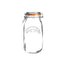 Clip Top Jar 1.5 Litre (1500 ml) Airtight Glass Storage Jar for Preserving Fruits Vegetables Coffee Tea Rice Flour Nuts Pasta