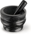 Worcester Black Pestle & Mortar Set, Granite, Spice Grinder/Herb Grinder, 140mm, Small Pestle and Mortar Set, 2 Year Guarantee