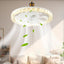 Ceiling Fans with Lights and Remote, 45w Small Led Ceilings Lights Timing Quiet, E27 Bulb Fixture, 3 Color 3 Speeds Dimmable Light Ceiling - Perfect for Small Spaces Bedroom Home Office