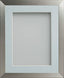 Frame Company Simpson Range Silver 12x10 inch Frame With Light Blue Mount for 8x6 inch *Choice of Sizes* Fitted with Real Glass