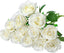 12 Pcs Artificial Roses, White Artificial Flowers Fake Roses Silk Fake Flowers for Garden, Wedding, Indoor and Outdoor