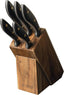 Sabatier Maison 5 Piece Kitchen Knife Set with Acacia Wood Block.