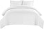 Hotel Quality 1000 Thread Count 100% Egyptian Cotton Double Size Zipper Closure Duvet Cover With 2pc Pillow Shams Premium 3PC Duvet Set (Double, White, Solid)