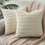 Cream Cushion Covers 50cm x 50cm,Corduroy Decorative Fluffy Pillows Cases,Cushions Cover 20x20 inches with Invisible Zipper for Sofa Bed Livingroom Bedroom,Pack of 2