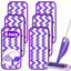 Reusable Mop Pads Refills for Flash Powermop - Microfiber Mop Replacement Pads for Swiffer Wet Jet Spray Mop, Dry Wet Pads Refills for Swiffer Mop, Washable Spray Mop Heads for Floor Cleaning, 6 Pack