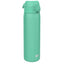 Lightweight Steel Water Bottle, 600 ml/20 oz, Non-Insulated, Leak Proof, Easy to Open, Secure Lock, Dishwasher Safe, Flip Cover, Fits Cup Holders, Carry Handle, Metal Water Bottle, Teal Green