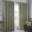 Green Curtains W90 x L90" (228 x 228cm) - 2x Panels - in Sage Green - for Bedroom/Living Room - Door Curtains - Strata Collection
