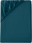 Anti-Allergy Anti-Bacterial Brushed Microfibre Polyester Fitted Bed Sheet - 28cm Depth, Easy Care, Fade Resistant (Teal, 4ft Small Double)