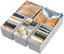 Simple Houseware Foldable Cloth Storage Box Closet Dresser Drawer Divider Organizer Basket Bins for Underwear Bras, Gray (Set of 6)