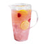 Swirl Design 2L Plastic Pitcher Jug with Lid and Vented Spout - Great for Picnics, BBQ’s, Poolside, Camping, Children’s Parties or Just Everyday Use (Clear)