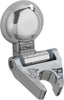 Cosmetic Tower Organizer, White, 3 Rotating Compartments, Chrome, 9 x 6 x 8 cm