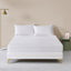 100% Bamboo Viscose Fitted Sheet, Cooling and Luxurious Silky Hypoallergenic Bed Sheet with Extra Deep Pocket (King, Bamboo White)