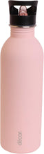 Snap n Seal 1L Stainless Steel Water Bottle with Straw, BPA Free - Leakproof Metal Flask with Carry Handle for School, Travel, Work & Gym - Ideal Drinking Bottle for Kids & Adults - Pink