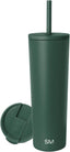 Insulated Tumbler with Lid and Straw | Iced Coffee Cup Reusable Stainless Steel Water Bottle Travel Mug | Gifts for Women Men Her Him | Classic Collection | 830ml | Forest