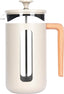 Pisa Stainless Steel Cafetière, Eight Cup, Latte, Gift Boxed, Cream