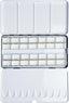 FCLUB Empty Watercolor Tins Palette Paint Case - Large Watercolor Palette Box Metal Tin with 28 Full Pans