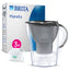 Marella Water Filter Jug Graphite (2.4L) Starter Pack incl. 3x MAXTRA PRO Pure Performance cartridge - fridge-fitting jug with digital LTI and Flip-Lid - now in sustainable Smart Box packaging