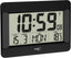 Dostmann Digital Wall Clock, 60.4519.01, Radio-Controlled Clock with Indoor Temperature, Day of the Week (8 Languages), Date, Time Zone Setting, Black, Plastic, (L) 215 x (W) 160 x (H) 26 (68) mm