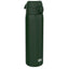 Lightweight Steel Water Bottle, 600 ml/20 oz, Non-Insulated, Leak Proof, Easy to Open, Secure Lock, Dishwasher Safe, Flip Cover, Fits Cup Holders, Carry Handle, Metal Water Bottle, Dark Green