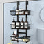 Hanging Shower Caddy, Over Door Shower Shelf 3 Layers, Bathroom Shelves No Drilling (Black - 3 layers)