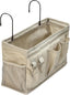 Bedside Caddy Hanging Storage Organizer, 12 x 37 x 20 cm, Linen