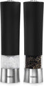 T80400 Electric Salt and Pepper Mill, Stainless Steel, Black