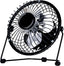 4 Inch USB Desk Fan, Mini Portable, Single Speed, Black, Compact Personal Cooling Fan for Office Travel (SUSBBLKWFAN1PKB4)
