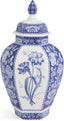 Blue Italian Floral Vase