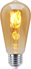 Long Life Lamp Company Edison Classics 2w Vintage LED Filament Bulb Teardrop Spiral ST58 Smoke Gold Glass E27 Edison Screw