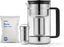 Purifier Large, Water Filter Jug in Glass and Stainless Steel, 1.7L / 7 Cups, Includes Aarke Pure Filter Refill Bag