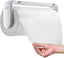 Paper Towel Holder Under Cabinet or Wall Mount ONE HAND Operation Tension Arm Kitchen Roll Holder (White, for 18-23cm/7-9inches roll)