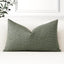 Artscope Linen Cushion Covers Set of 1 Decorative Lumbar Pillowcase Pillow Cover 12x20 Inch for Home Decor Sofa Bedroom Car 30x50cm Gray Green