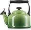 Le Creuset Traditional Stove-Top Kettle with Whistle, Suitable for All Hob Types Including Induction, Enamelled Steel, Capacity: 2.1 L, Bamboo, 40102024080000