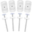 8pcs Baby Gate Extension Spindle Rods Kit, 4pcs Pet Stair Gate Screws with 4pcs Dog Safety Gate Wall Protector Mounted Gate Bolts Parts Baby Gate Extender for Child Toddle Pressure Install Baby Gate