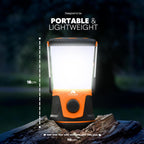 LED Camping Lantern – 1500 lm Camping Light Lamp, Up to 40 Hours Battery ( D Size ), Perfect Emergency Survival Kit Gear, Tough, Sturdy, Suited for Night Time Trips, Hiking, Camp - Orange