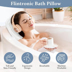 Bath Pillow, 4D Luxury Bath Bathtub Pillow for Head, Neck, Shoulder and Back Support, Ergonomic Breathable Mesh SPA Tub Pillow with 6 Powerful Suction Cups, Fits all Bathtub