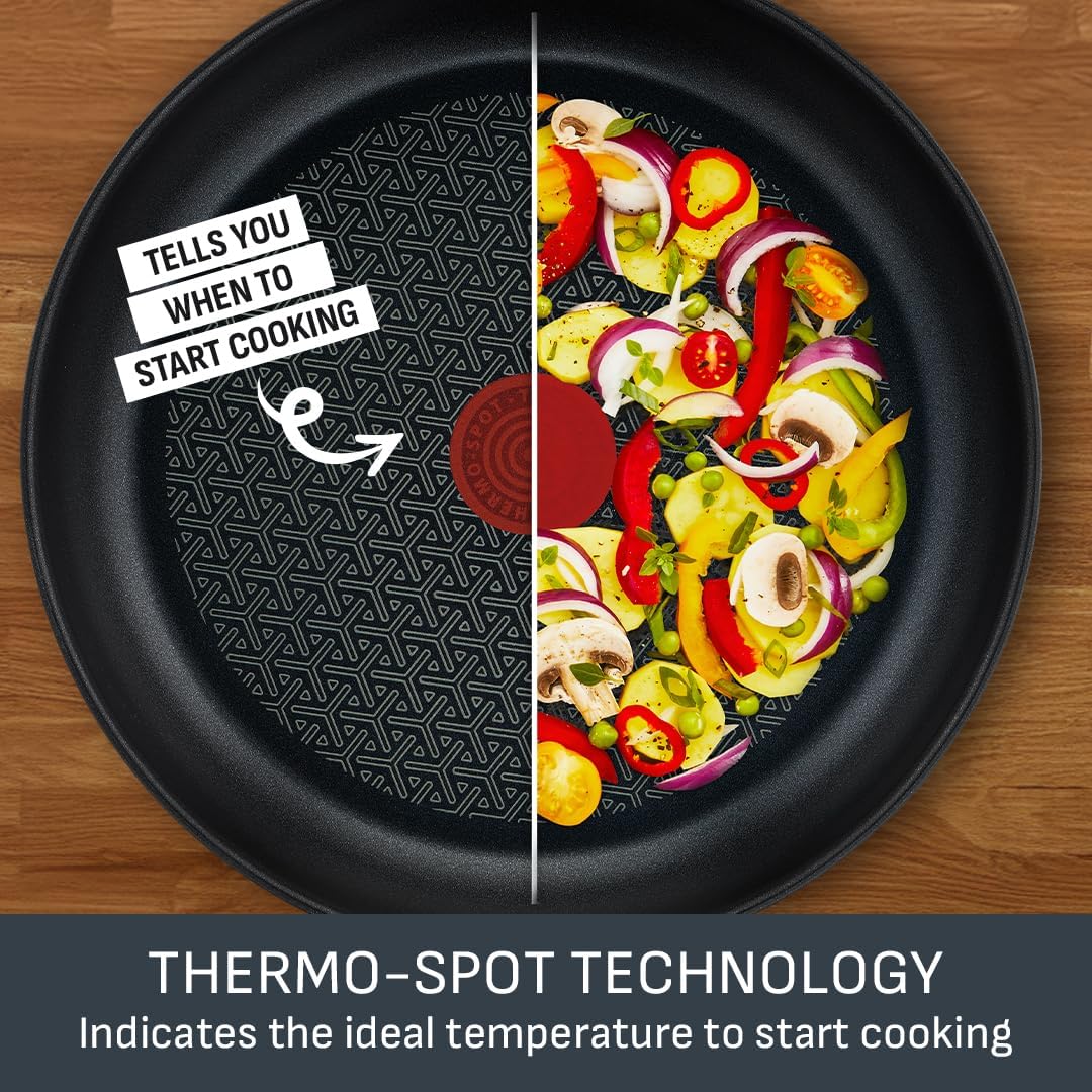 Comfort Max 20cm Stainless Steel Frying Pan – Durable Non-Stick Pan with Thermo-Spot Heat Indicator, Induction Compatible Base, Comfortable Grip Handle, G7260244