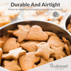 England Set of 3 Cake Storage Tins | British Designed Nesting Cake Tins for Biscuits | Tin/Biscuit Tin Available as Square Storage Tin or as Round Storage Tin