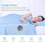 Cooling Blanket for Night Sweats, Arc-Chill 3.0 Cooling Fiber Q-Max 0.5 Lightweight Summer blankets Double-sided Cool Throw Blanket, Cool Blanket for Sofa Double Bed or Travel Blue 150x200cm