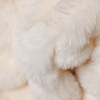 Faux Rabbit Fur Luxury Plush Sherpa Throw Blanket Reversible Fuzzy Warm Cozy Fluffy Fur Blanket for Bed Sofa Couch Home Decor (Cream, 130 * 150cm)