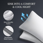 Pillows 2 Pack Hotel Quality, 820GSM Microfiber Filled Luxury Pillows, Medium Firm for Head & Neck Support, Machine Washable