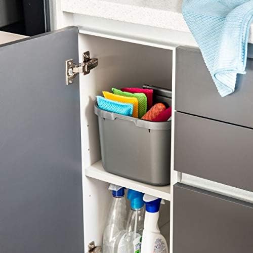 518251 Everyday Kitchen Food Waste Compost Caddy Bin, 4.5 Litre, Sliver, Metallic Silver