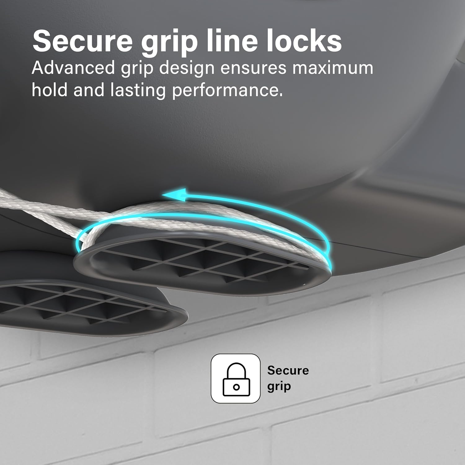 Retractable Washing Line 30m Outdoor, Heavy Duty Wall Mounted Double Washing Lines Extendable Clothes Line Laundry Drying Line for Drying Space, Grey Secondary image