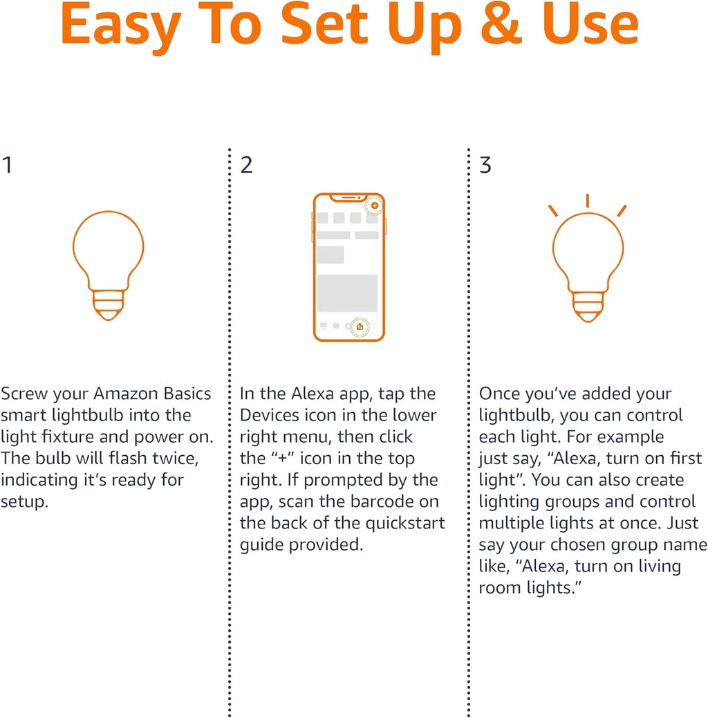 Smart Dimmable LED Light Bulb, B22 Base, Soft White, 8W (60W Equivalent), Works with Alexa Only, 1 Pack