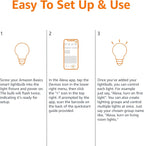 Smart Dimmable LED Light Bulb, B22 Base, Soft White, 8W (60W Equivalent), Works with Alexa Only, 1 Pack