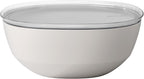 Serving Bowl with lid Silueta - Dishwasher & Microwave Resistant - Salad Bowl - Tapas Bowls - Tableware - 5000 ml - Nordic White