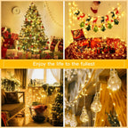 Fairy Lights Battery Operated, 15m 150 LEDs Christmas Tree Light Battery Powered Outdoor Decoration, Warm White Waterproof Xmas Lighting with 8 Modes/Timer for Indoor Outside Bedroom Garden
